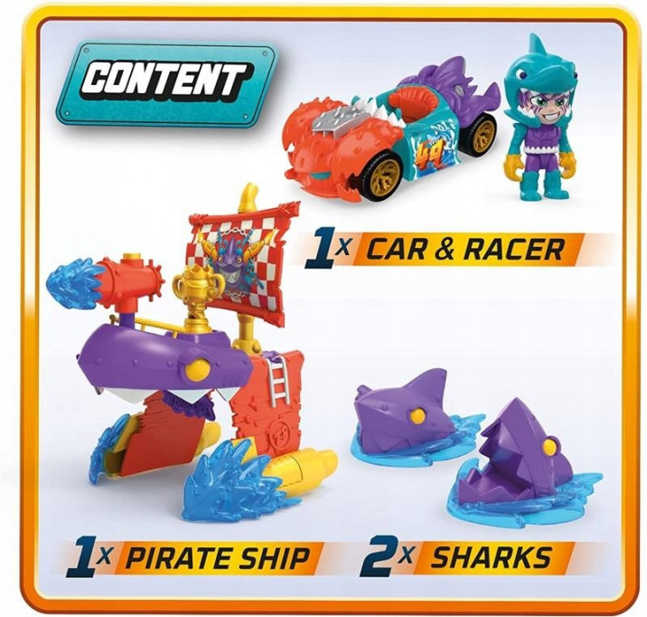 T-RACERS-PIRATE-SHARK-ZESTAW-AUTKO-FIGURKA-Marka-Magic-Box